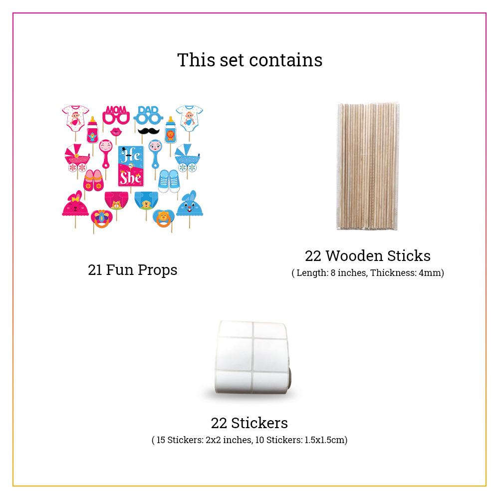 Baby Shower Fun Props 21 Pcs