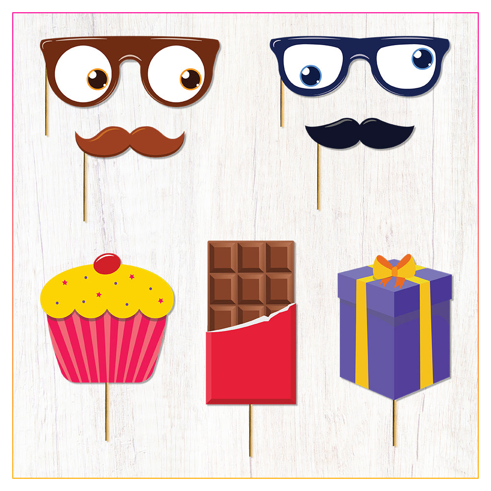 Birthday Photo Booth Props 21 PCs