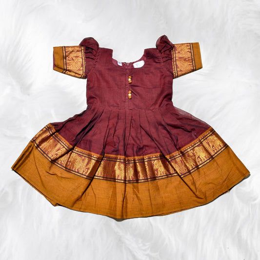 Traditional Party Wear Frock for Baby Girl Ethnic Celebration Dress