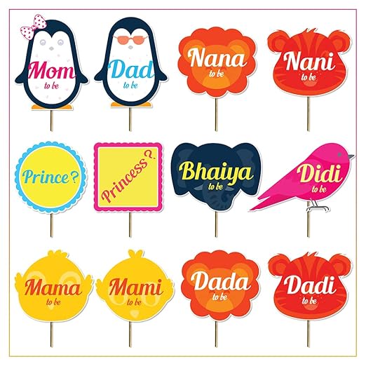 baby shower props, banner, mom to be sash dad to be badge
