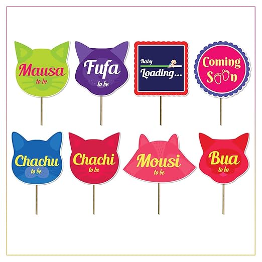 baby shower props, banner, mom to be sash dad to be badge