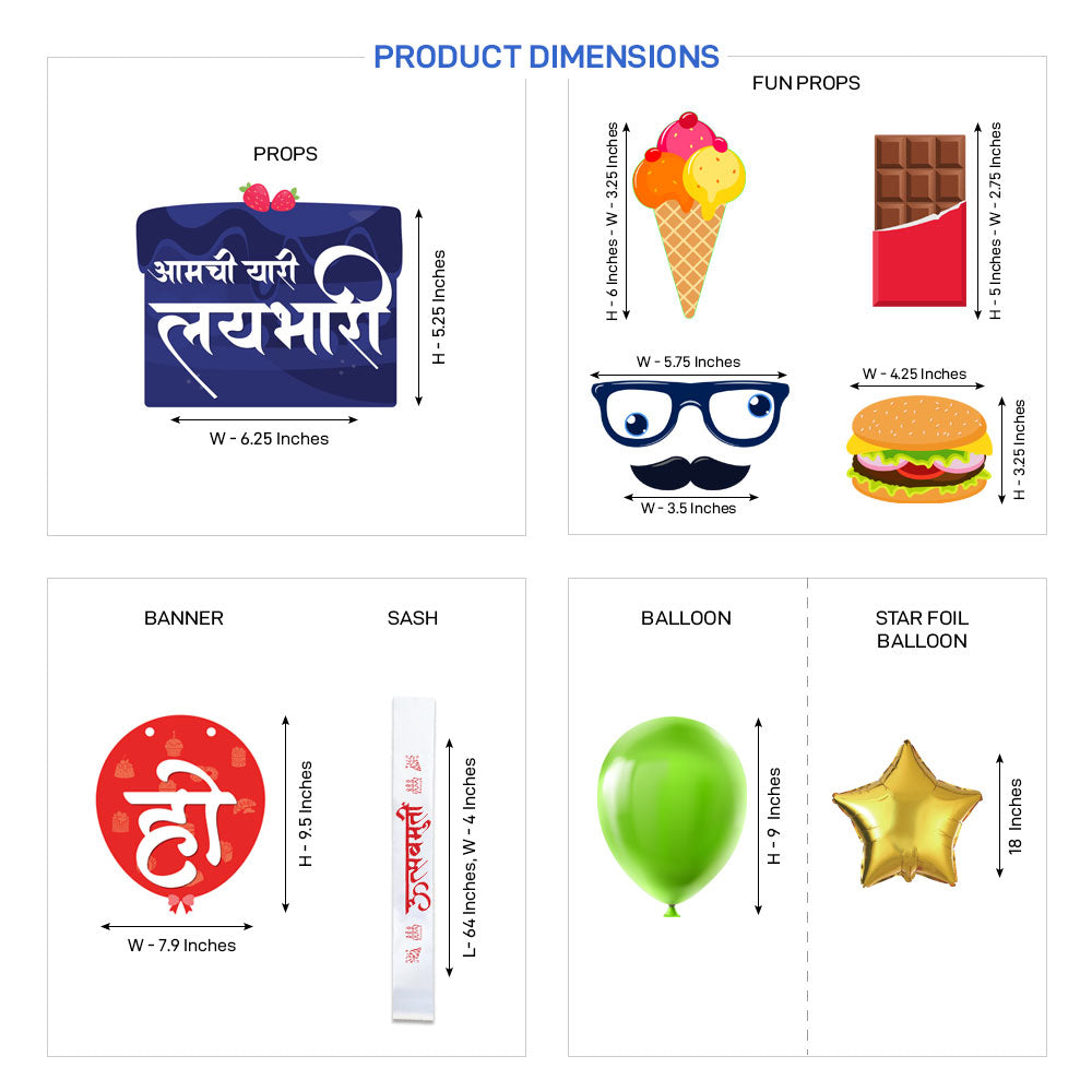Birthday decoration items 32 Pcs
