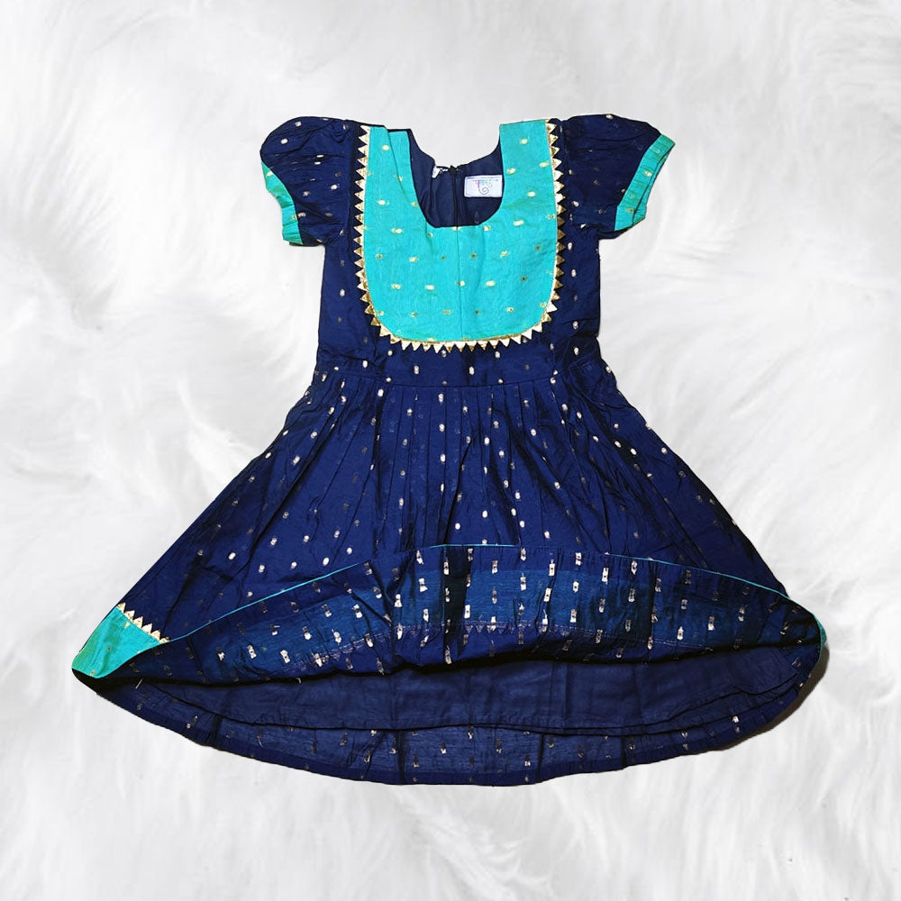 Charming Chanderi Cotton Frock: Elegance for Little Princesses