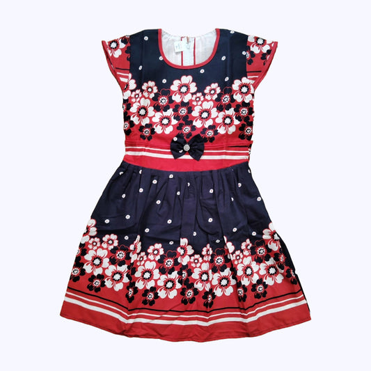 Simple Cotton Frock Pattern – Elegant Daily Wear Dress for Girls