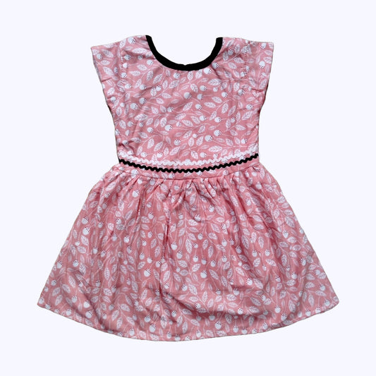 Leaf Print Cotton Frock for Girls – Summer Comfort Daily Wear | Pakharooo