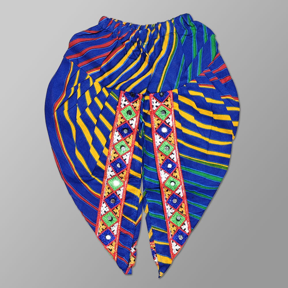 Blue Navratri Dress – Festive Dhoti Style for Girls