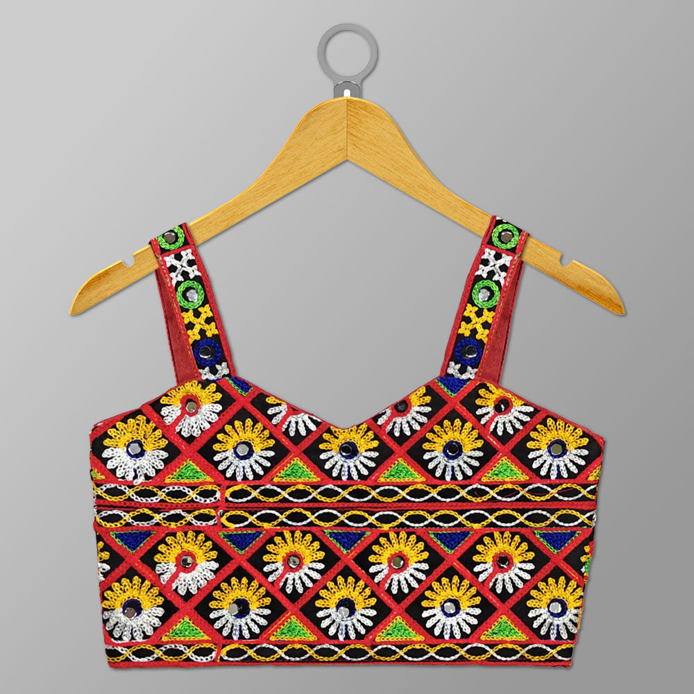 Blue Navratri Dress – Festive Dhoti Style for Girls