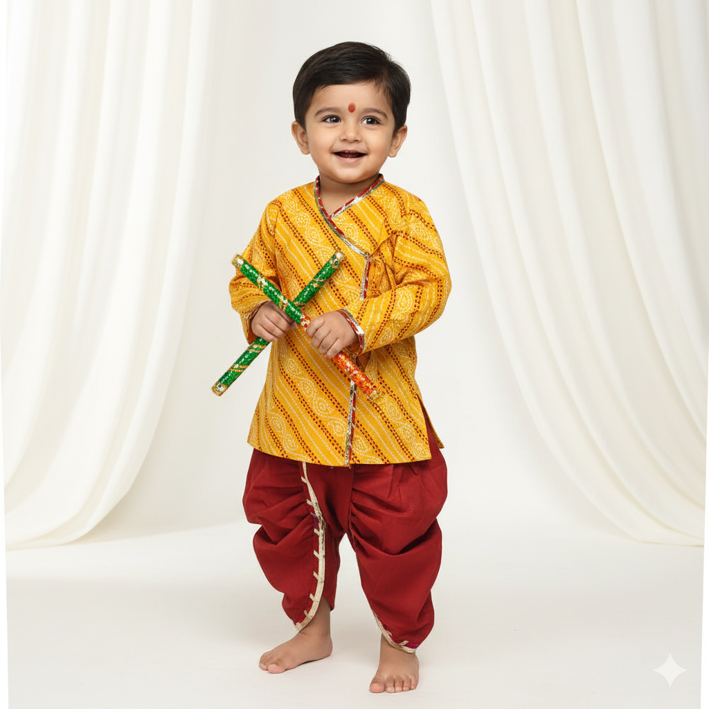 Kediyu Navratri Dress for Boys Garba Dandiya Outfit – Pakharooo