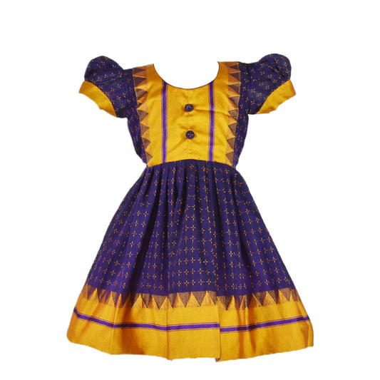 Graceful Irkal Frock with Traditional Elegance and Puff Sleeves