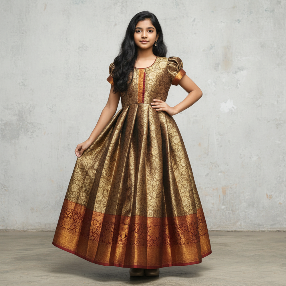 Brown Long Gown for Women – Party & Wedding Wear