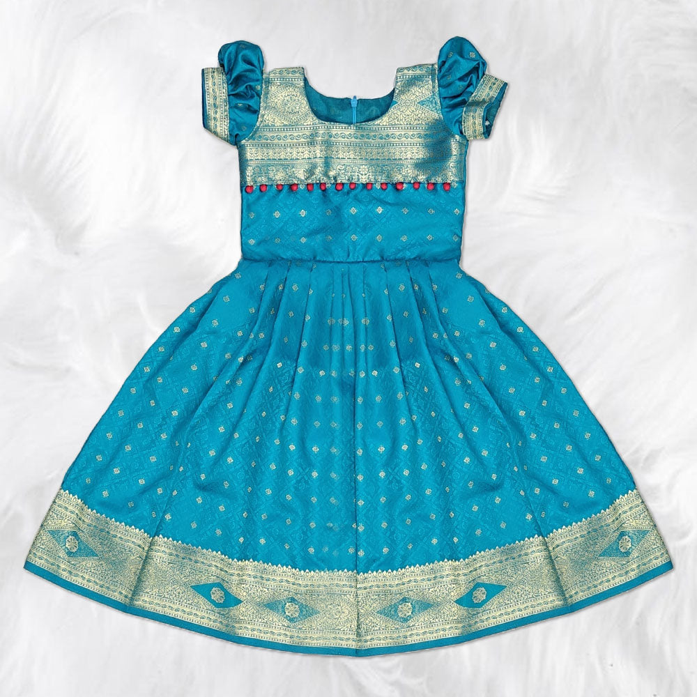 Sky Blue Long Party Gown for Girls – Fancy & Ethnic Wear