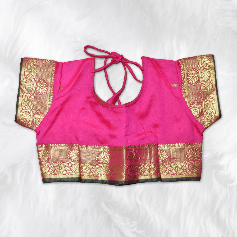 Fairy Tale Charm: Pink and Green Mastani Nauvari Saree for Little Princess