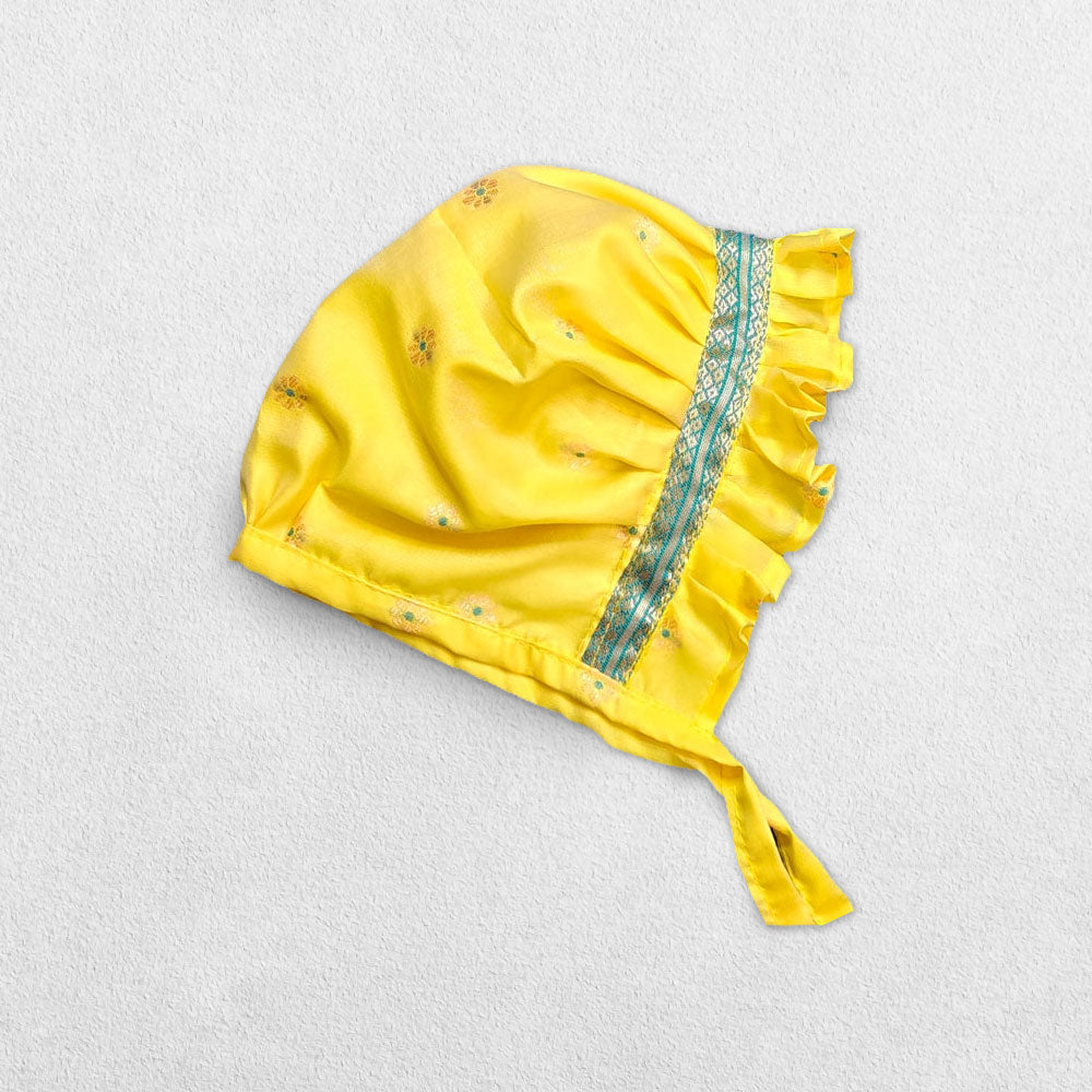 Yellow Paithani Newborn Set