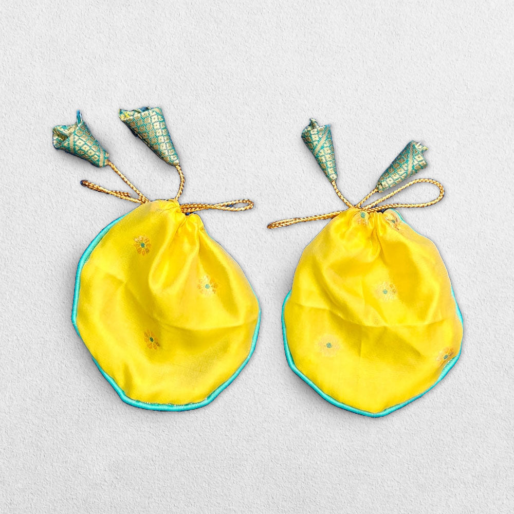 Yellow Paithani Newborn Set