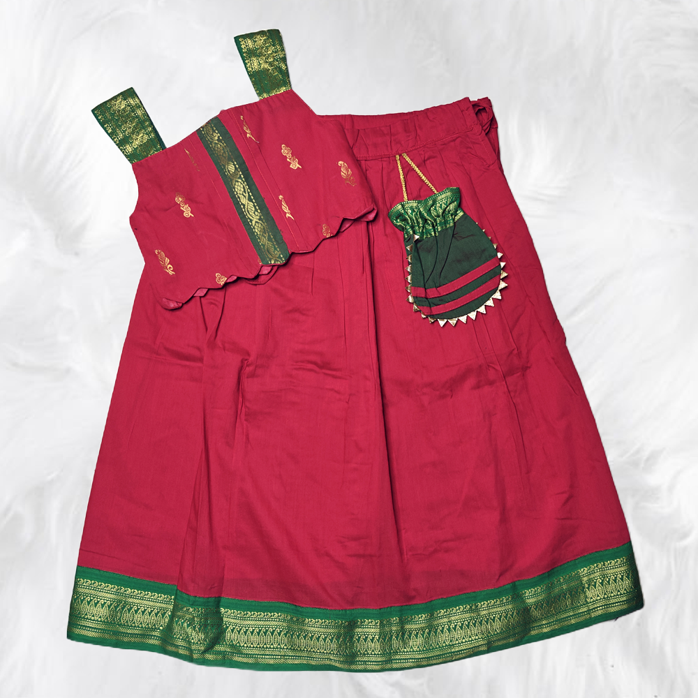 Elegant Parkar Polka Dress for Little Girls