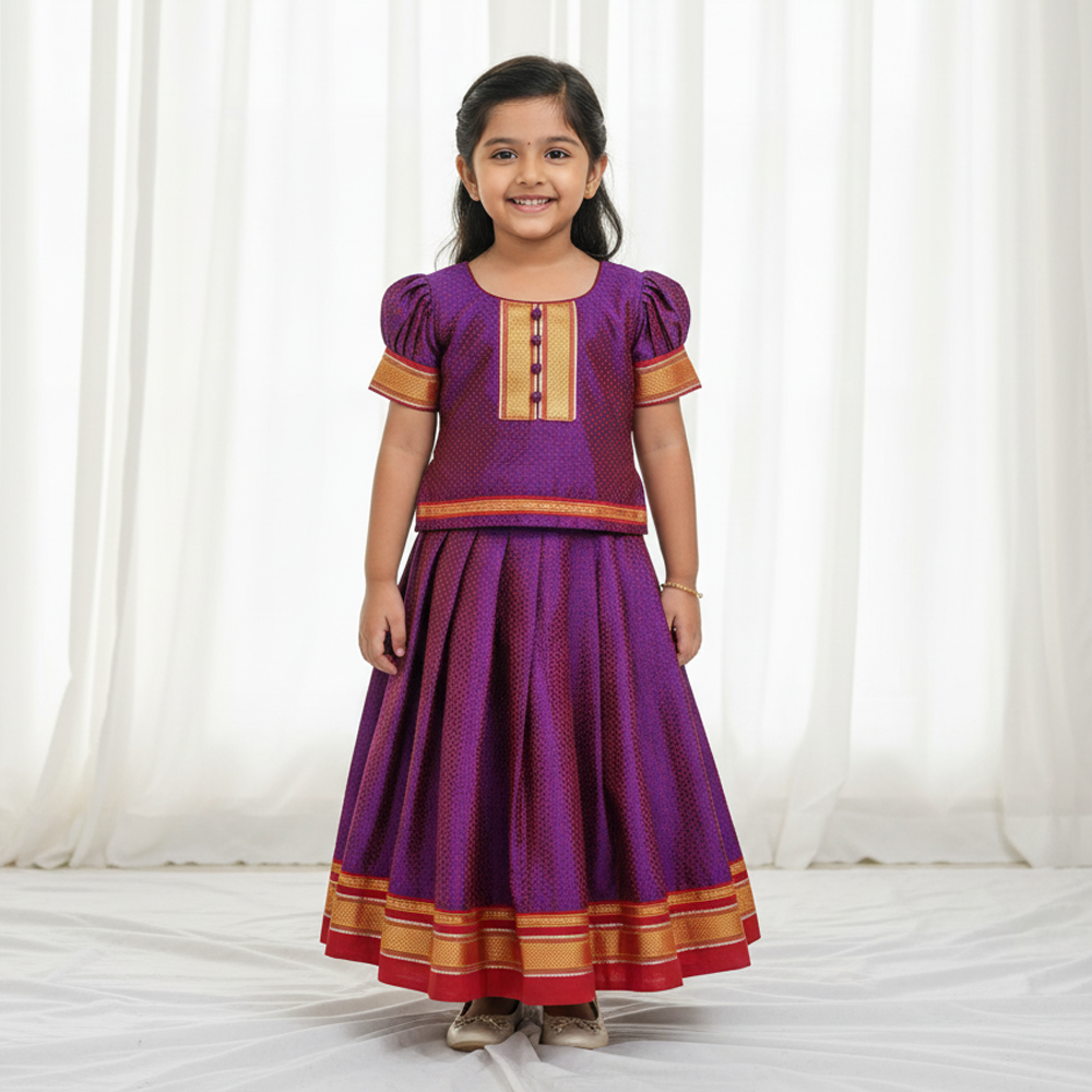 Traditional Maharashtrian Khan Parkar Polka for Newborns