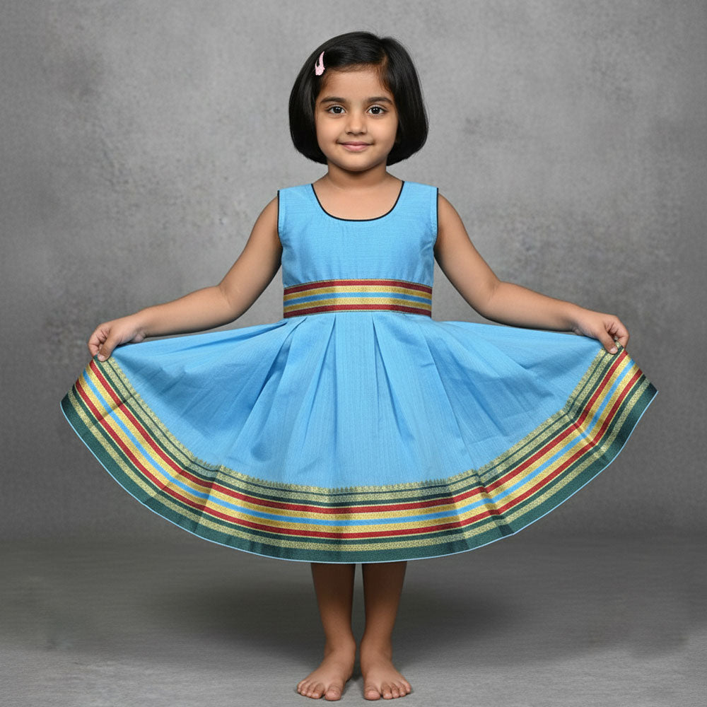 Premium Traditional Frocks – Paithani Touch for Baby Girls
