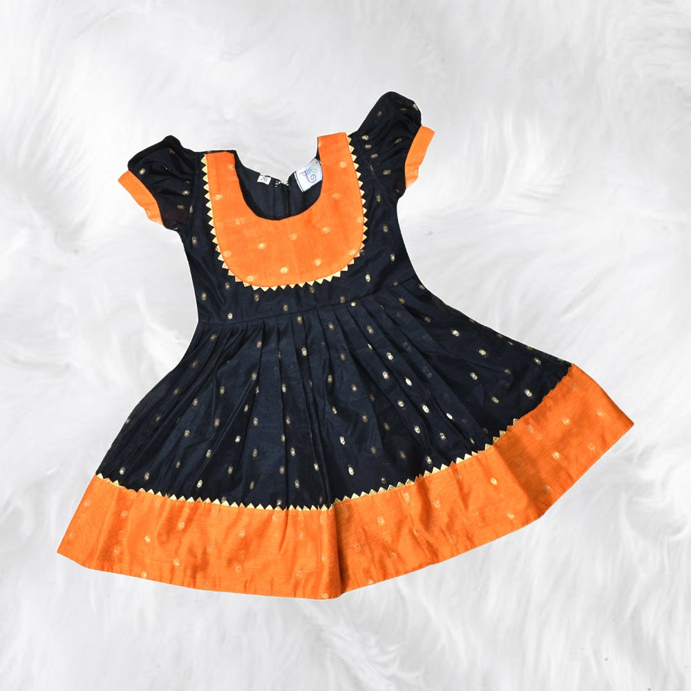Chanderi Cotton Frock - Perfect for Your Little Fashionista