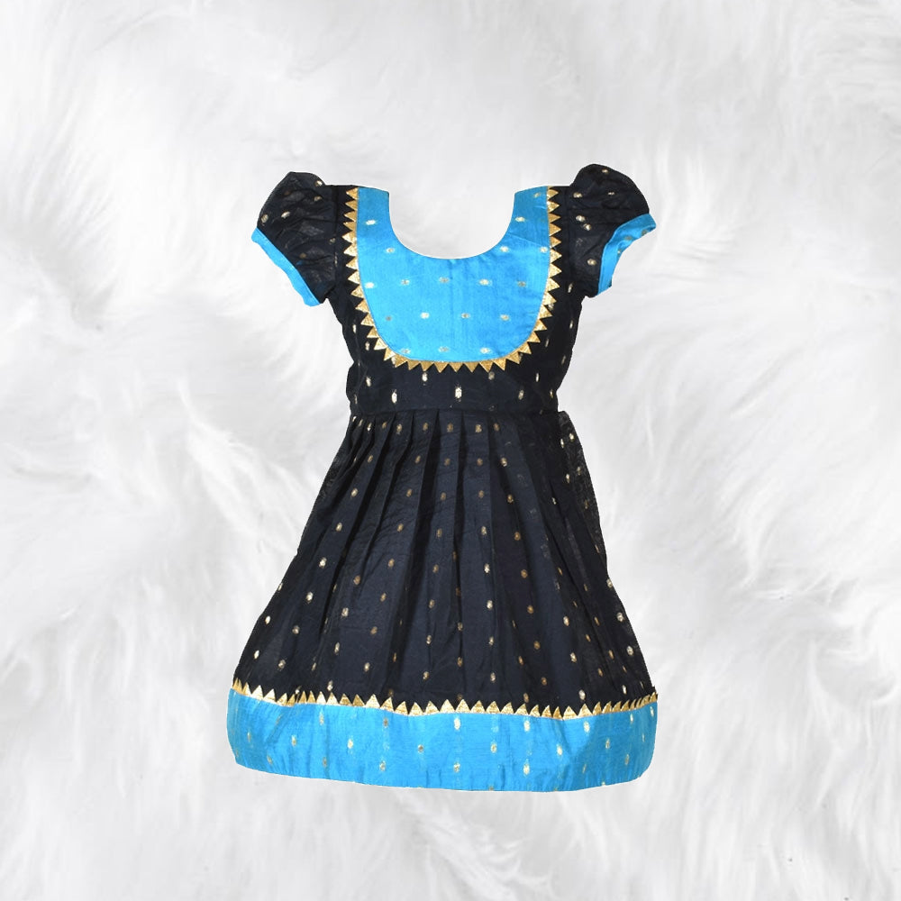 Stylish Chanderi Cotton Frock - Perfect for Your Little Fashionista