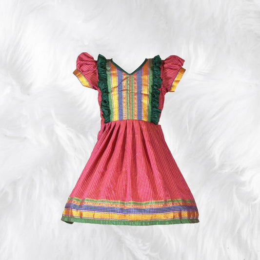 Elegant Irkal Frock Featuring Rich, Classic Weave