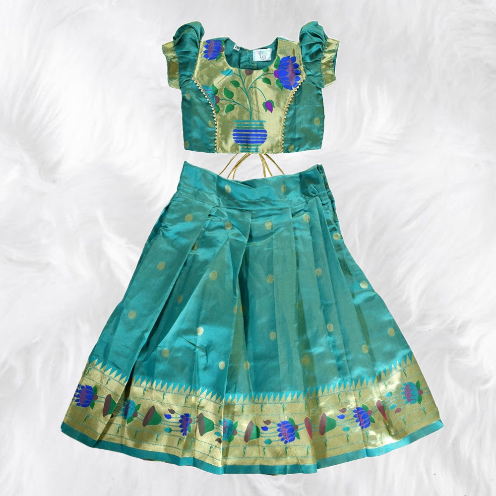 Charming Pattu Pavadai: Traditional Elegance for Girls
