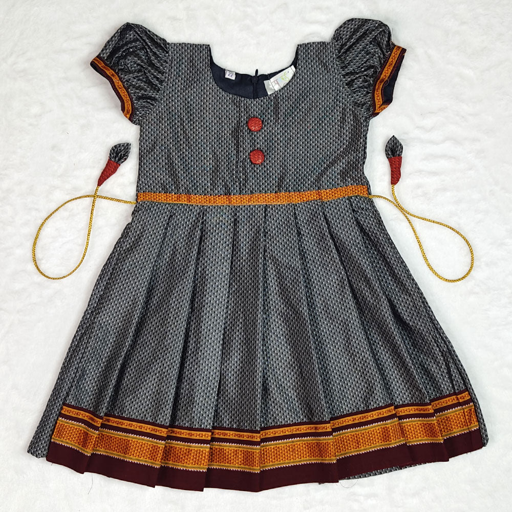 Grey Khanacha Frock for Kids – Festival Ready