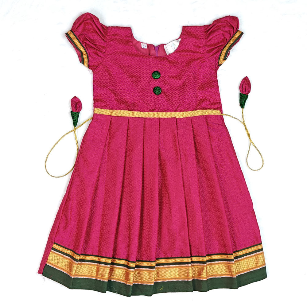Pink Khan Frock for Baby Girl – Wedding & Ceremony Wear