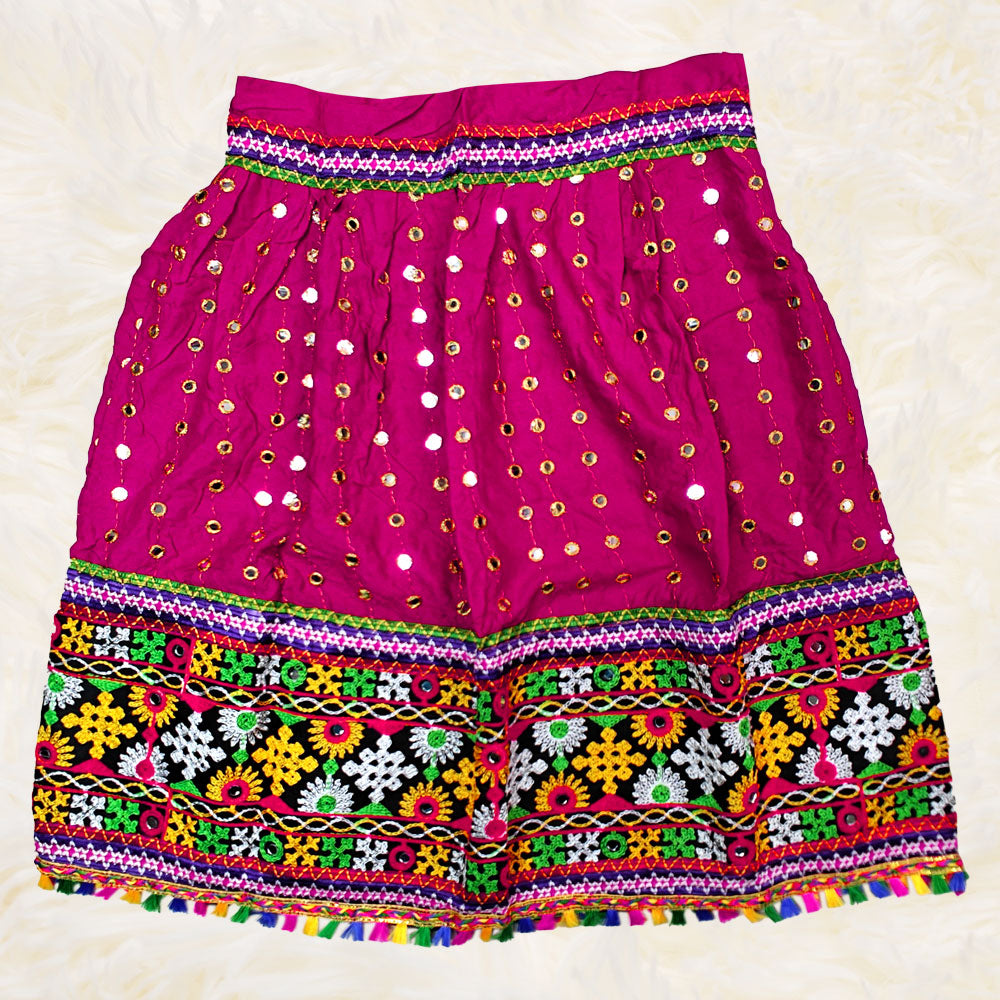 Pink Radha Dress – Mirror Work Festive Radha Ka Dress