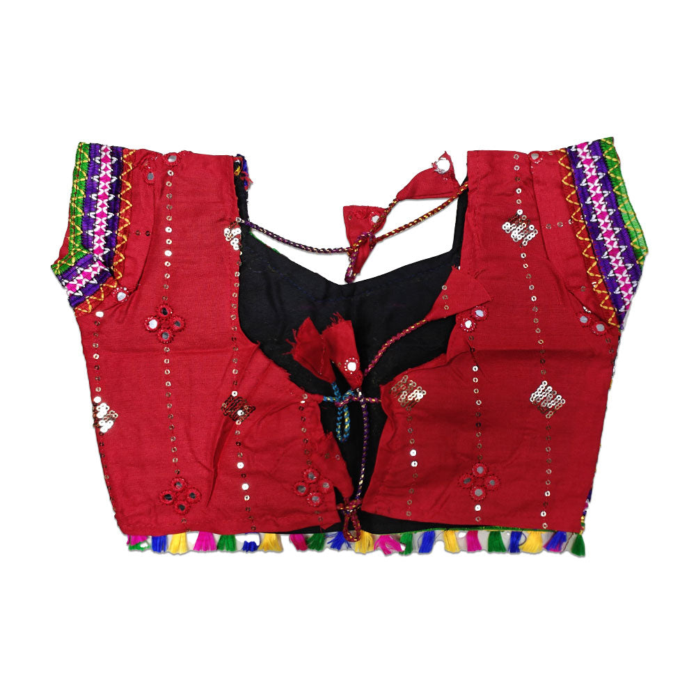 Red Garba Costume for Girls | Navratri Dress with Dupatta