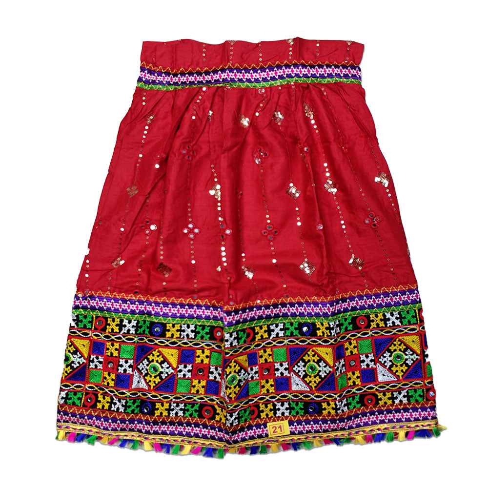 Red Garba Costume for Girls | Navratri Dress with Dupatta