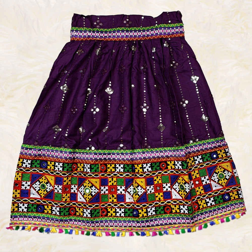 Purple Navratri Costume | Festive Dandiya Raas Dress for Kids