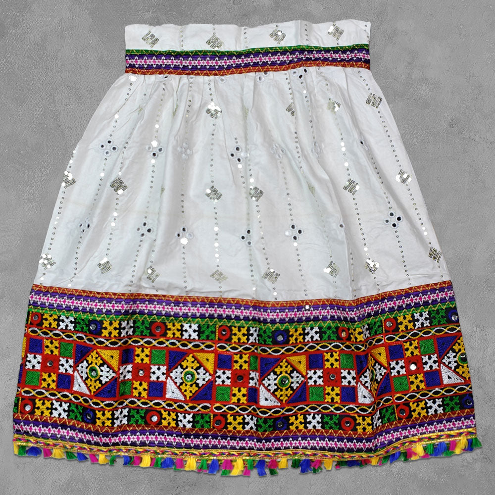 White Navratri Dress for Baby Girl | Elegant Garba Outfit
