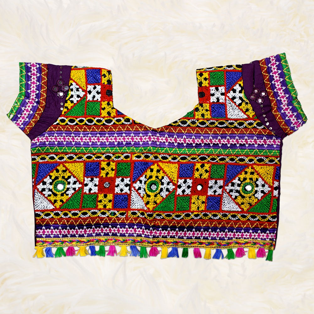Purple Navratri Costume | Festive Dandiya Raas Dress for Kids