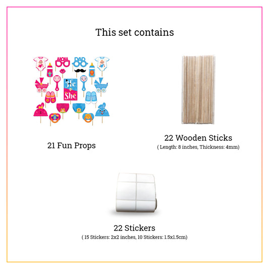 Baby Shower Fun Props 21 Pcs