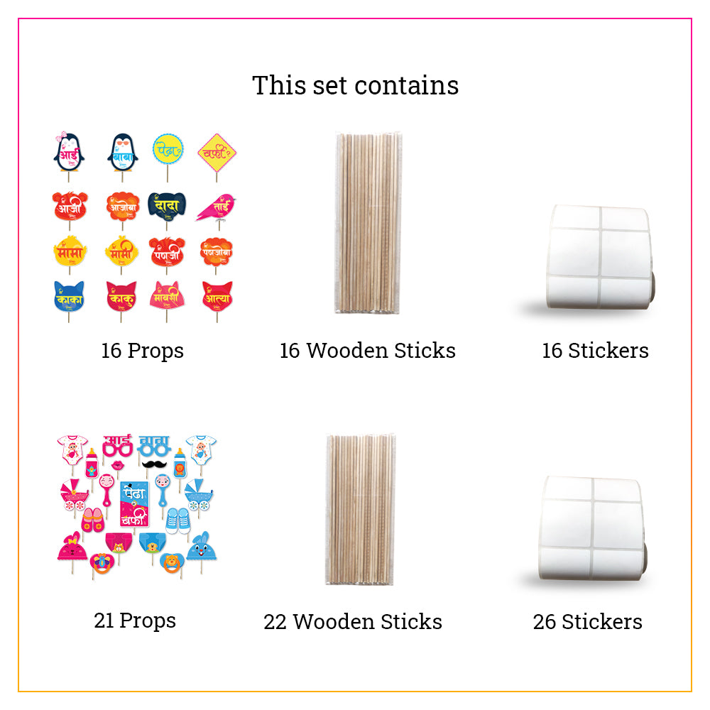 Baby Shower Props, Fun Props 37 Pcs