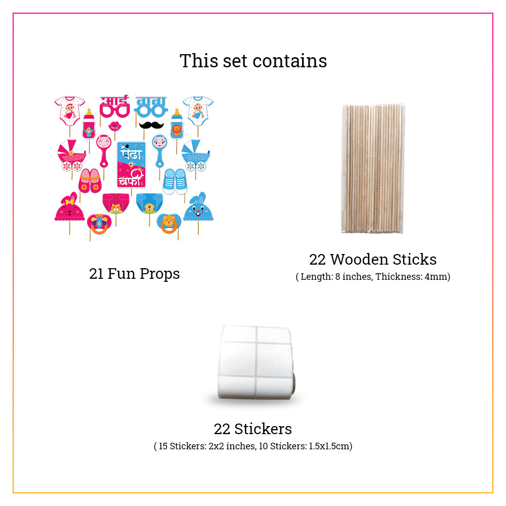 Baby Shower Fun Props 21 Pcs