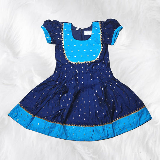 Elegant Chanderi Cotton Frock with Timeless Design