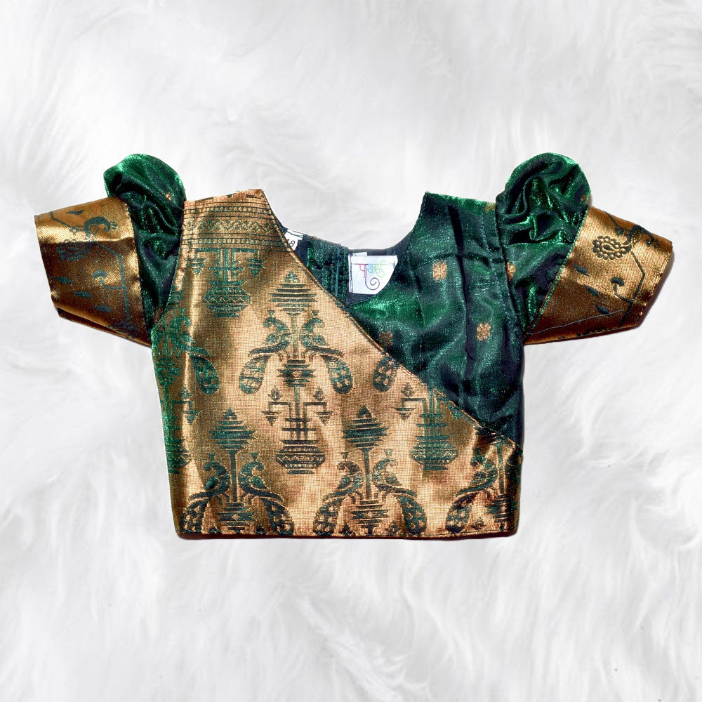 Green Parker Polka - Enchanting Elegance for Your Little One