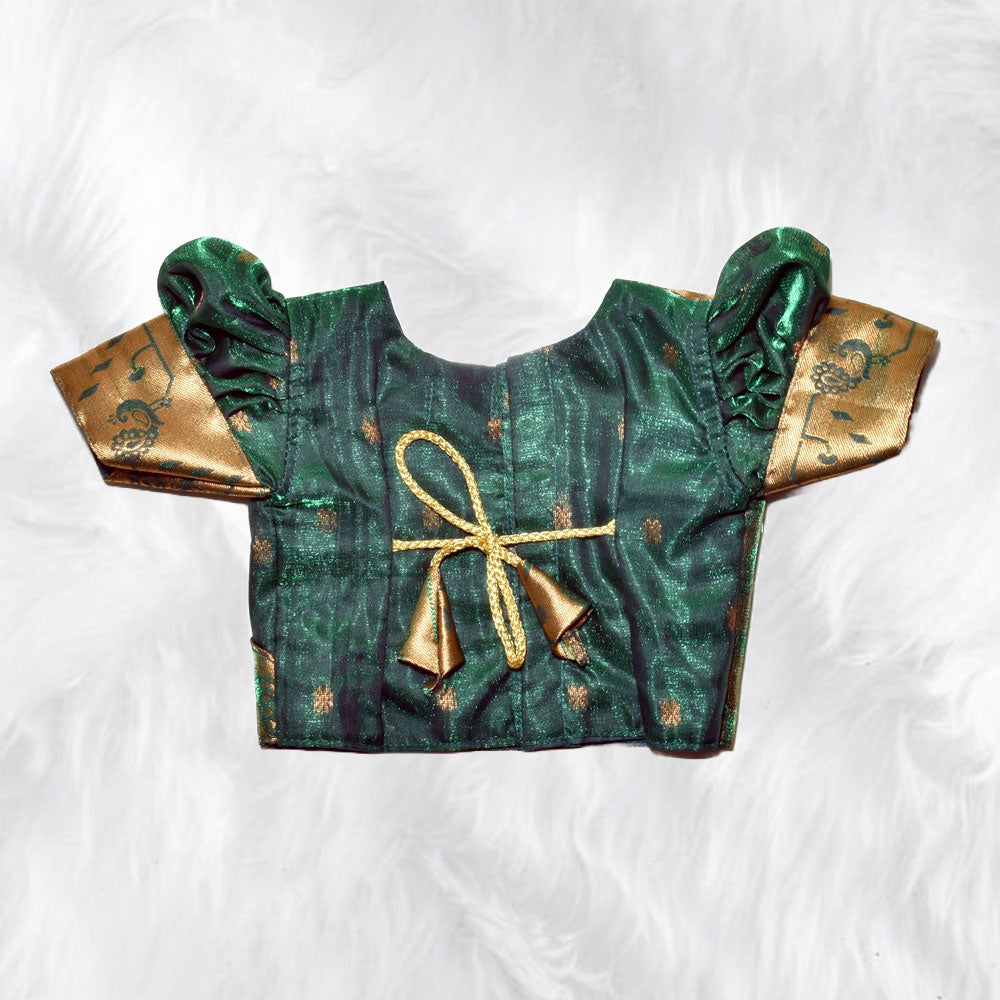 Green Parker Polka - Enchanting Elegance for Your Little One