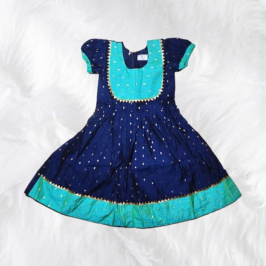 Charming Chanderi Cotton Frock: Elegance for Little Princesses