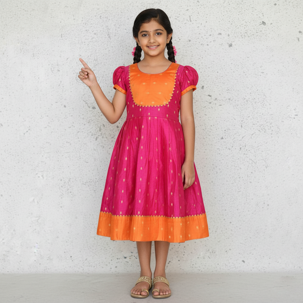 Traditional Dress for Baby Girl | Ethnic & Festive Frock for Kids