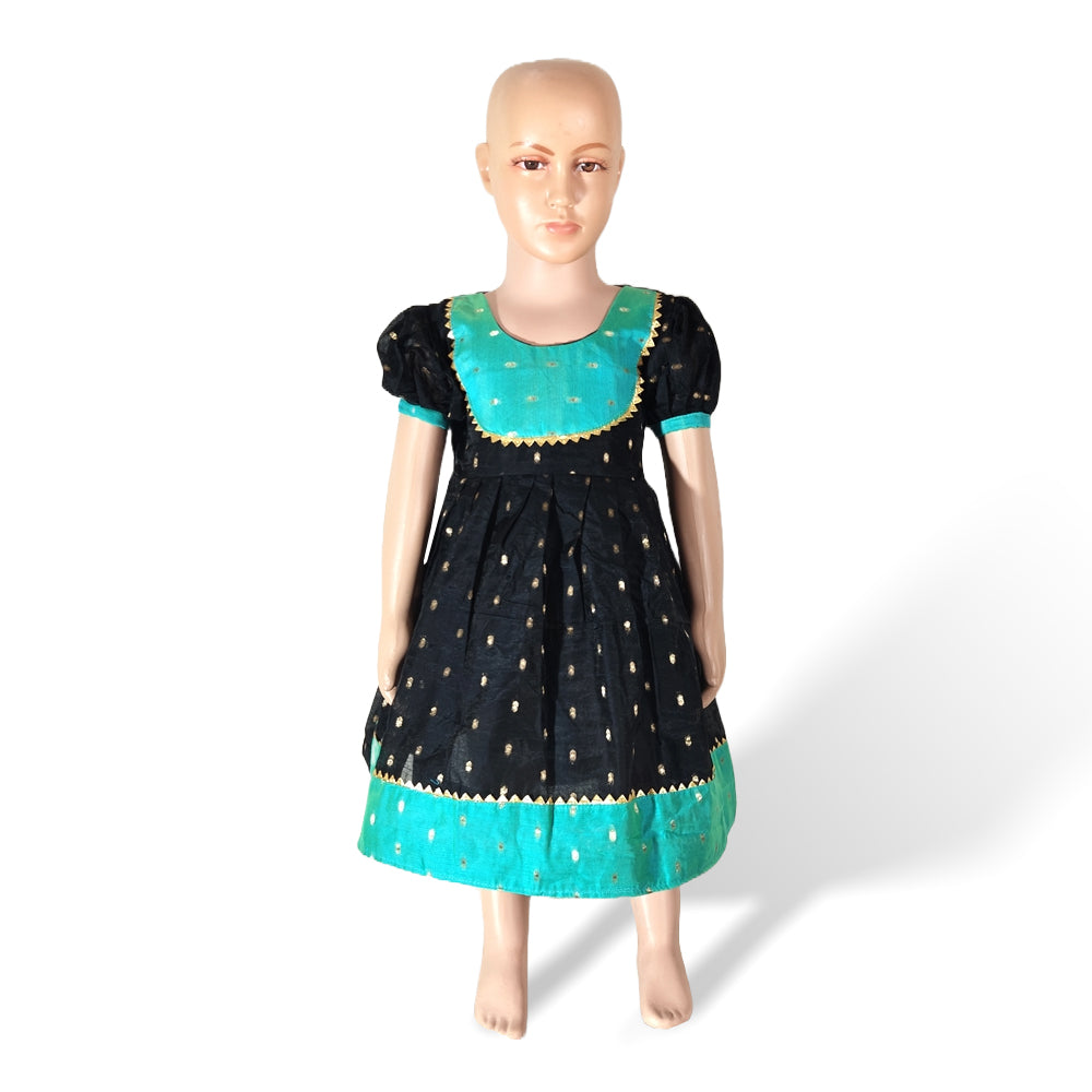 Chanderi Cotton Frock: Stylish Elegance for Girls