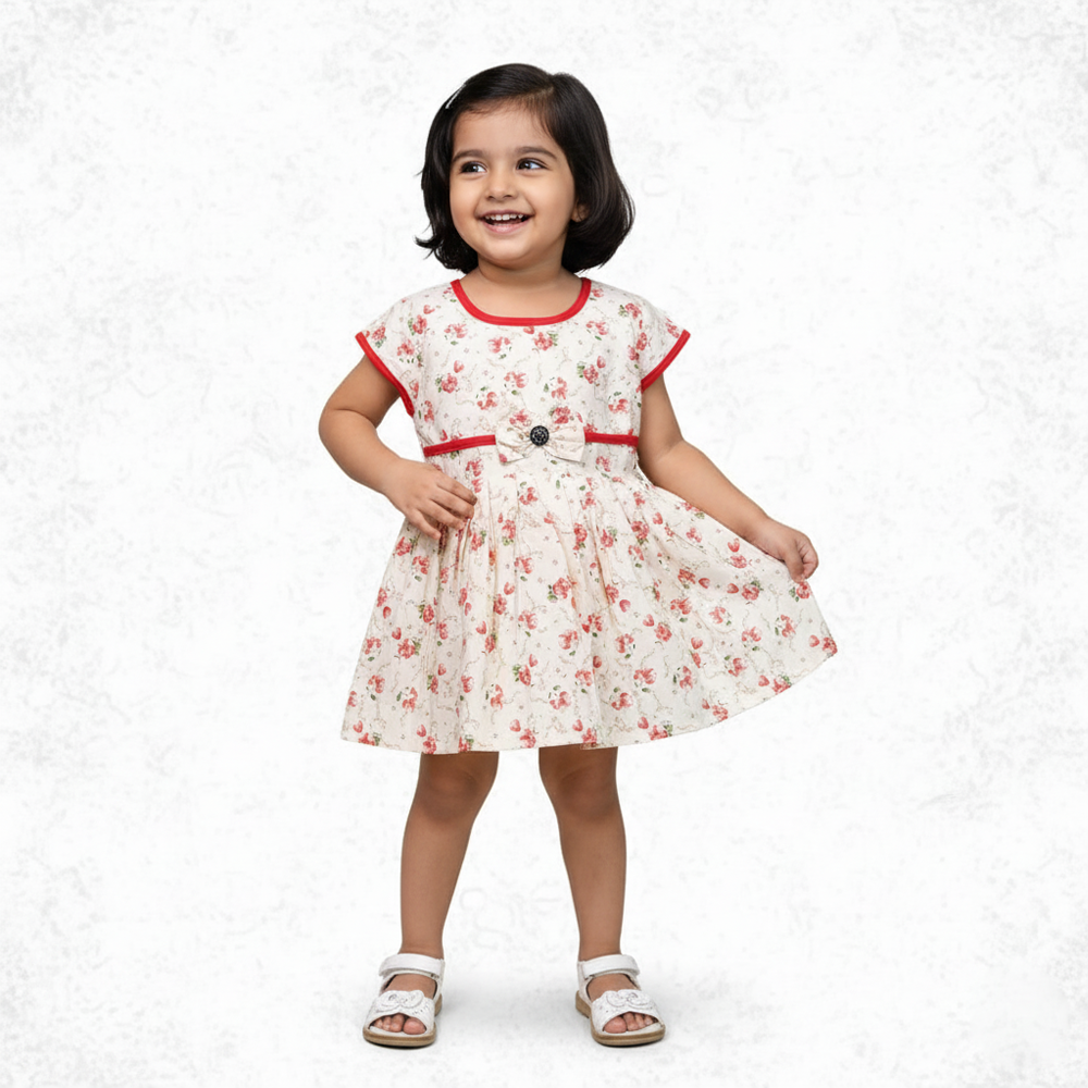 Soft Cotton Summer Frock for Toddler Girls – Breathable Kids Cotton Frock