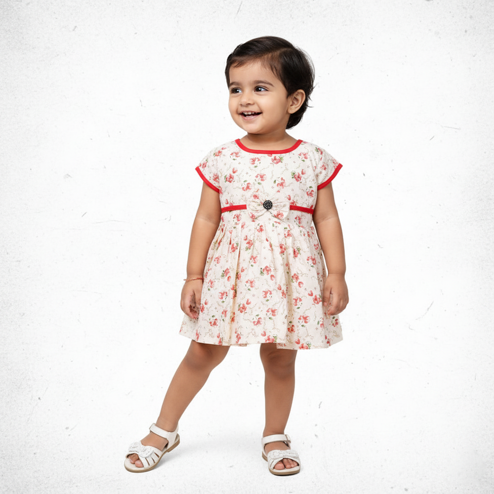 Soft Cotton Summer Frock for Toddler Girls – Breathable Kids Cotton Frock