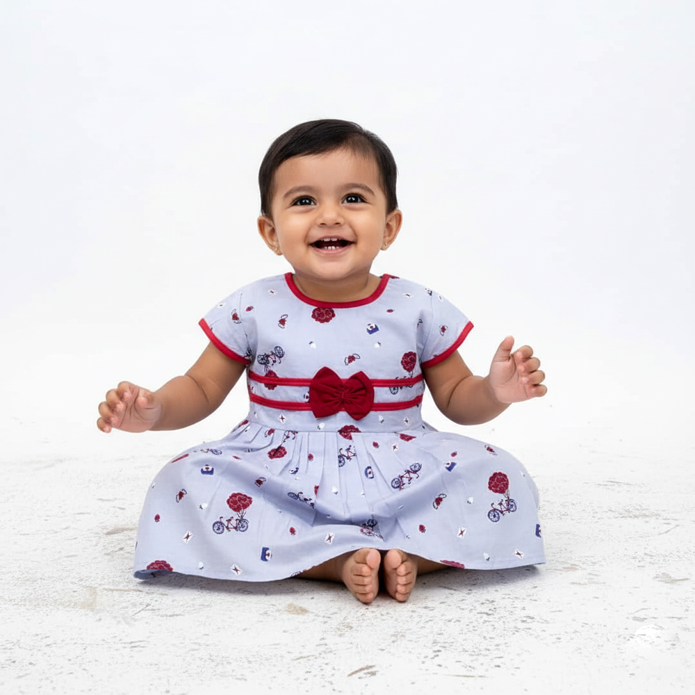 Cotton Daily Wear Dress for Girls – Lightweight Summer Outfit