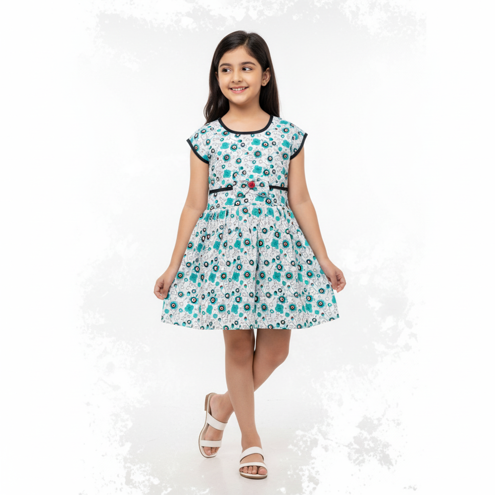 Cotton Frock Simple Design – Daily Wear Cotton Dress for Kids