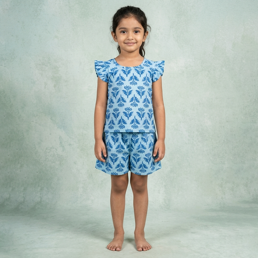 lightweight cotton co ord set for girls daily wear