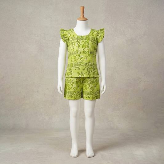 soft kids cotton set top and shorts