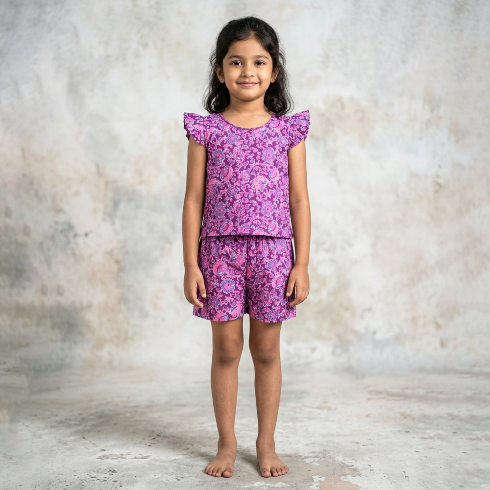 soft cotton matching set for girls daily wear