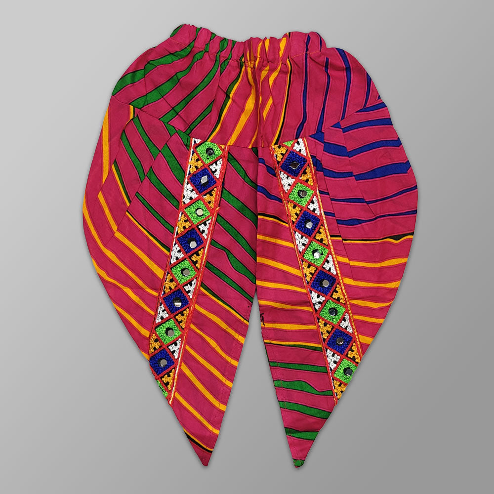 Pink Navratri Dress – Ethnic Dhoti Style for Kids